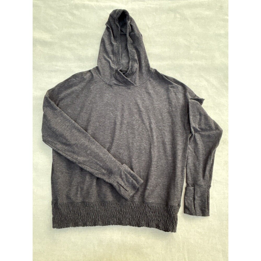 Lululemon Lead The Pack Hoodie Womens Size 8 Gray Pullover Athleisure Heathered